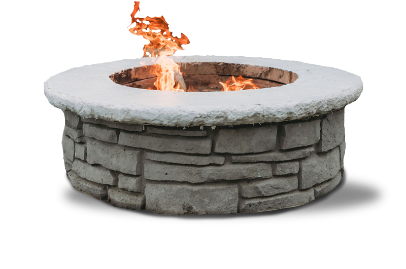 concrete firepit